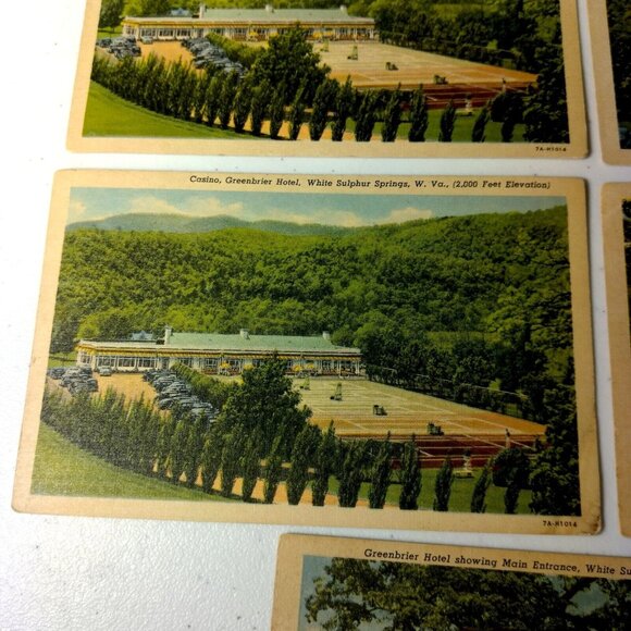 Vintage The Greenbrier Hotel Postcard Lot of 9 Resort West Virginia Unposted USA - Picture 3 of 16